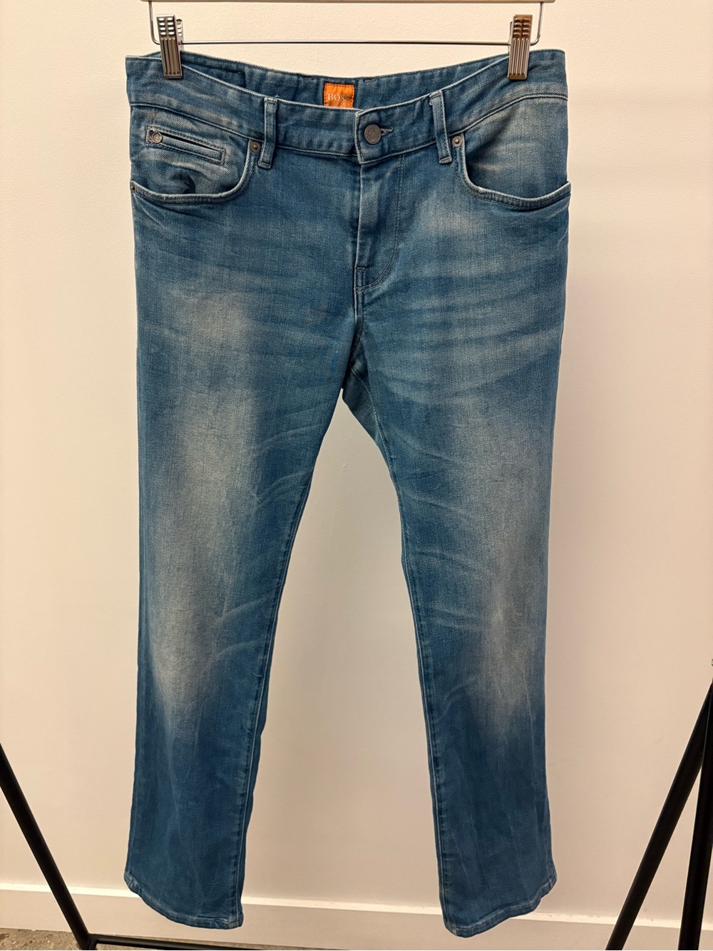 Hugo Boss Orange Regular Fit Jeans Light Blue Wash Stretch Cotton Blend 30/32